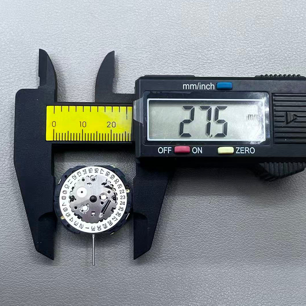Japan YM57.A watch accessory featuring quartz multifunction movement with small second subdials at 6, 9, and 12 o'clock.