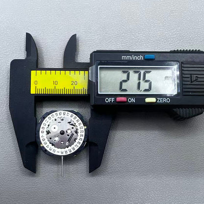 Japan YM57.A watch accessory featuring quartz multifunction movement with small second subdials at 6, 9, and 12 o'clock.