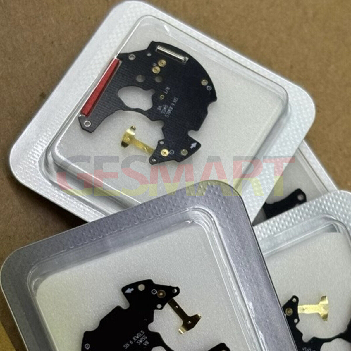 Swiss Made sealed circuit board for ETA 255.411 watch movement, precision replacement part.
