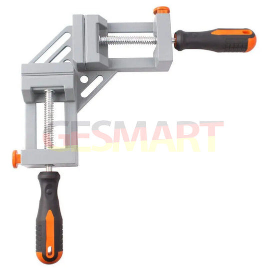 Double handle right angle corner clamp for woodworking, aluminum alloy