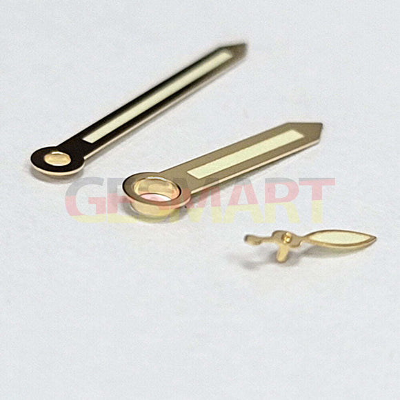 Green Luminous Golden Trim Watch Hands for ST3600/ST3620 ETA6497/6498 Movement