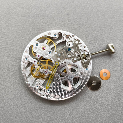 Seagull ST3600 6497 Hollow Silver Carved Hand Winding Mechanical Movement