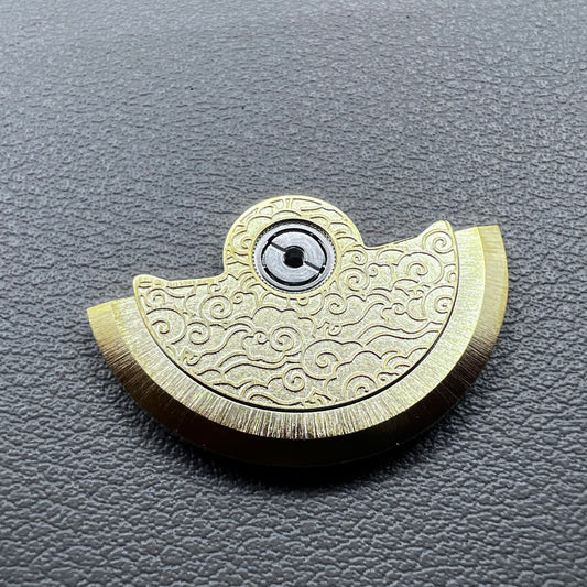 Artistic vintage golden rotor with wave design for NH34 NH35 NH36 NH38 movements.