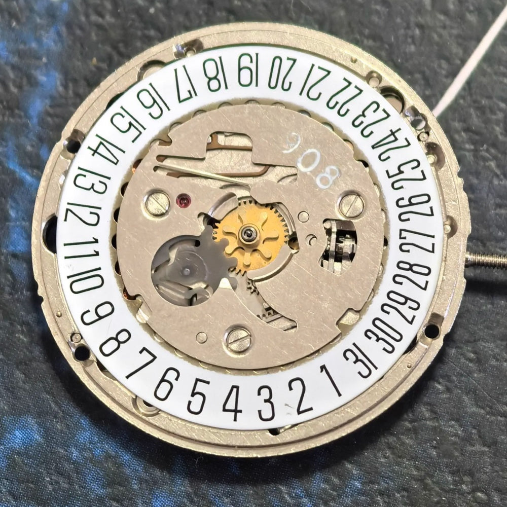 PUW 240N quartz watch movement with 3 hands, ideal for precision watch repairs and replacements.