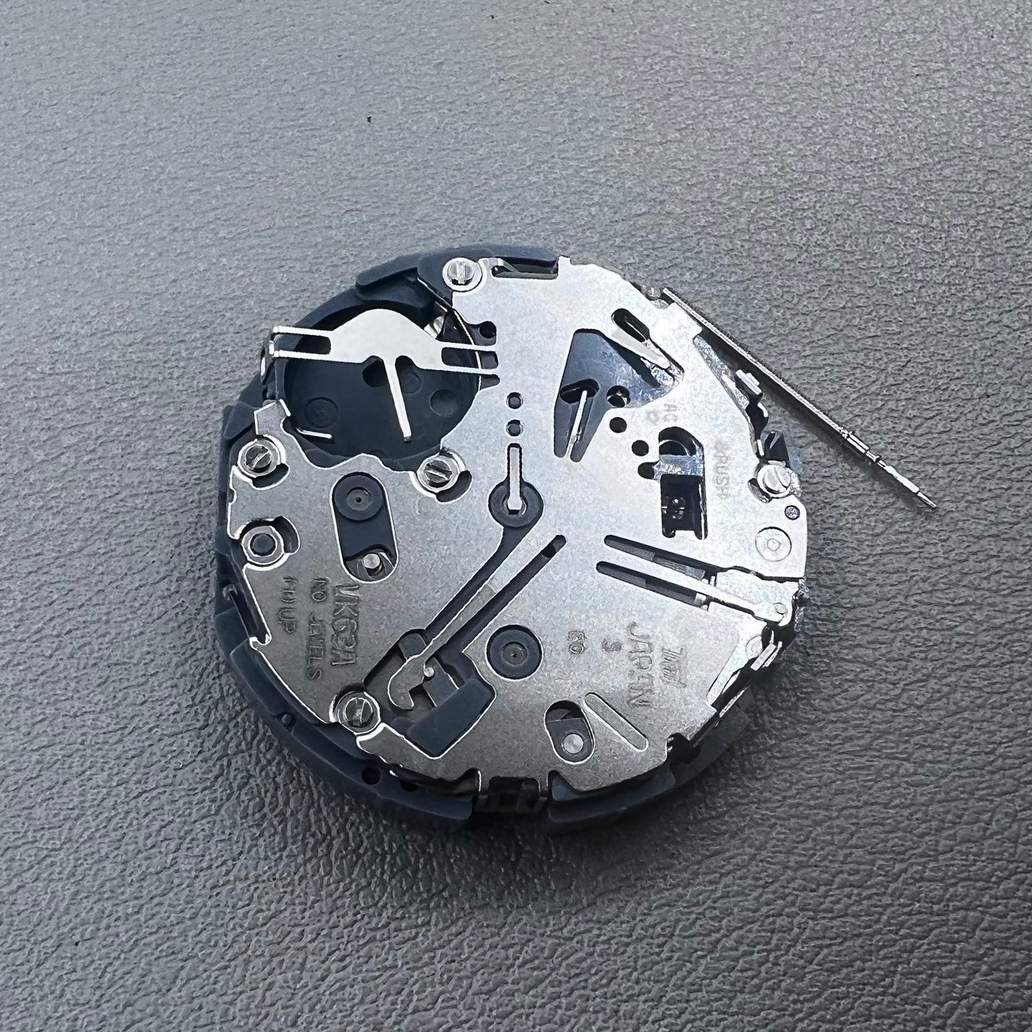 Japan Black Disk Seiko VK63 watch accessory with durable quartz movement for precise timekeeping.