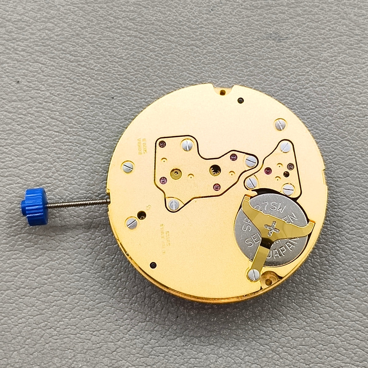 Swiss Original Ronda 5020.B Quartz Watch Movement Golden Plated 10 Jewels