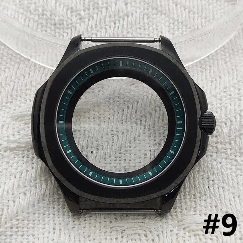 39MM 5ATM Stainless Steel Colorful Ring Sapphire Glass Cover for NH35 NH36 NH70