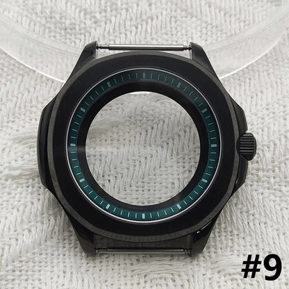 39MM 5ATM Stainless Steel Colorful Ring Sapphire Glass Cover for NH35 NH36 NH70