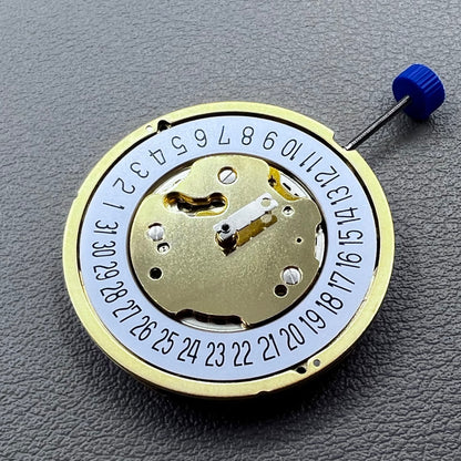 Swiss Ronda 5021.D 5021D Quartz Movement Date@6 White Disk