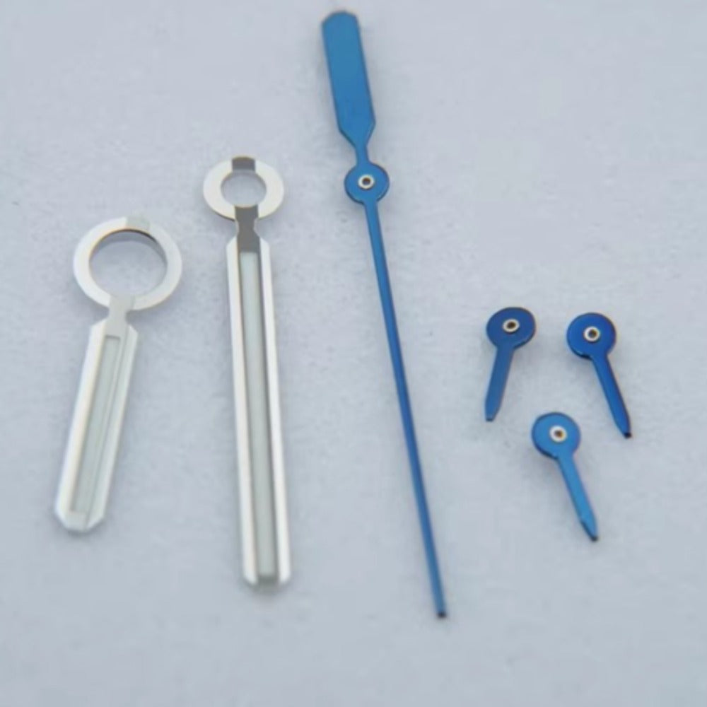 C3 green lume silver and blue painted watch hands for Audemars Piguet Oak with Dandong 7750 movement