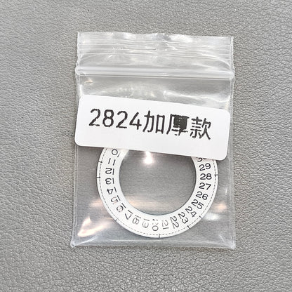 Date@3 Thickening White Date Wheel Overlay Generic for ETA 2824 Movement