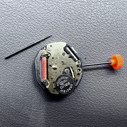 Japan Miyota 6L02 quartz watch movement with double calendar, three hands, date @6, precision timing component.