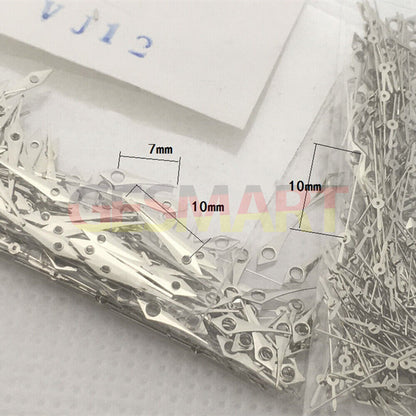 Polished silver 7-10mm watch hands for Epson TMI VJ12 quartz movement, sleek design.
