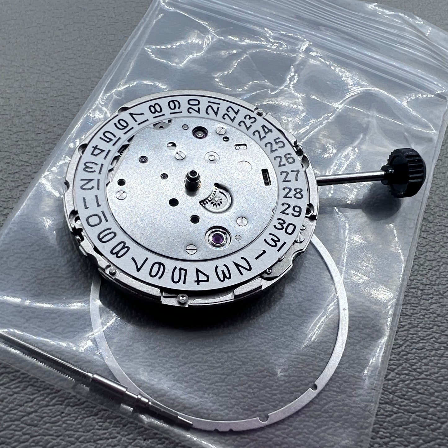 Japan Miyota 9015 Automatic Mechanical Movement Date@3 Silver Plated