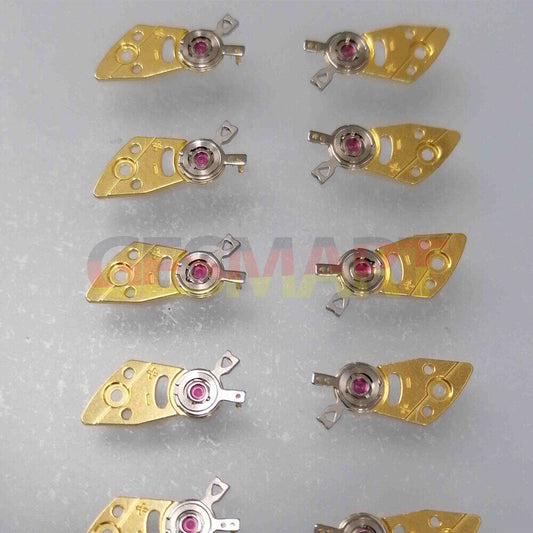 Golden splint for Miyota 8N24 balance wheel, genuine Japan made, enhancing watch movement accuracy.