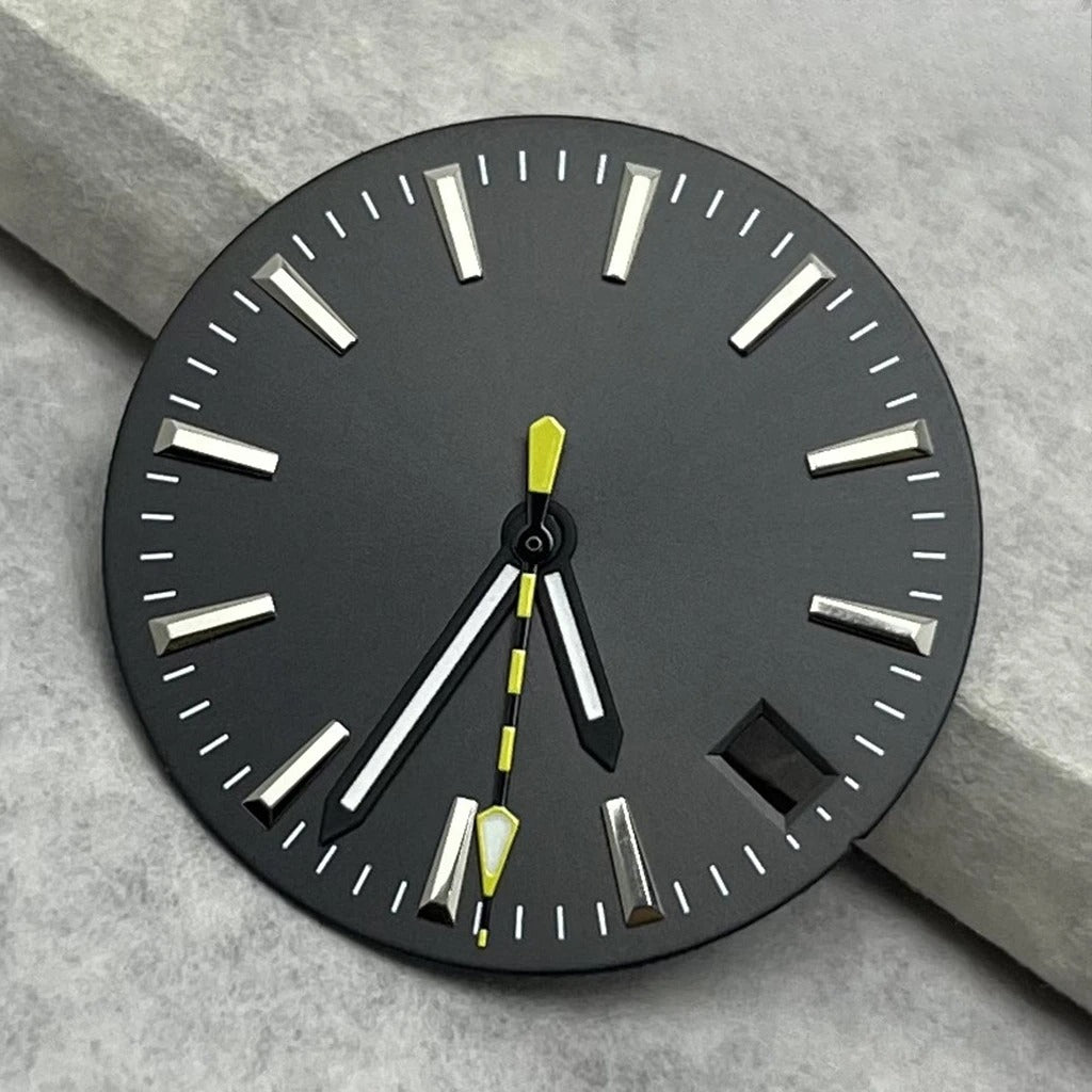 28.5mm Dial Watch Modified Green Luminous Dial For NH35 NH36 4R 7S Movement
