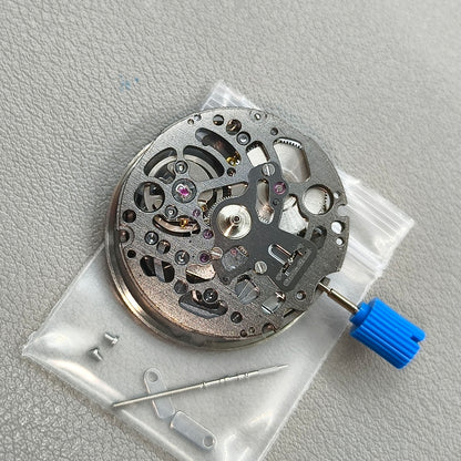 Japan Seiko SII NH72 NH72A  Black Hollow Automatic Movement