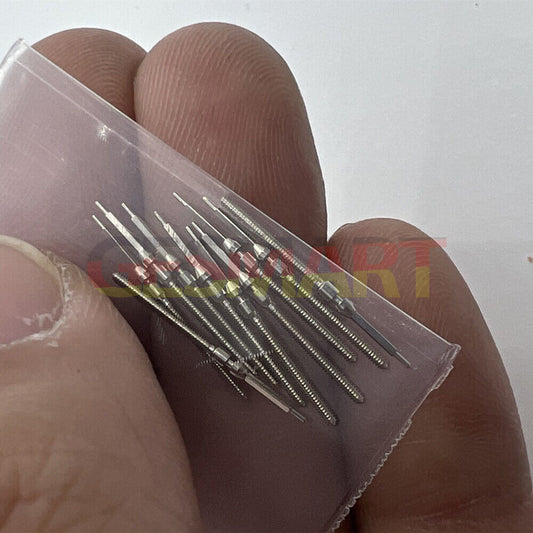 Set of 10 Mingzhu watch winding stems for 2813 and 8205 movements, precision replacement parts.