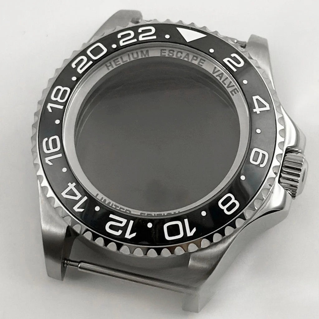 44mm Watch Case for Deep SEA Style for NH34 NH35 NH36 Rotating Bezel Solid Back