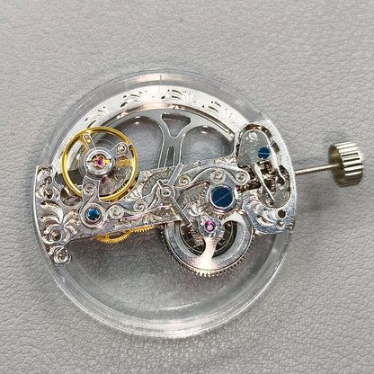 China Made Silver Rectangle Automatic Mechanical Movement 2 Hands