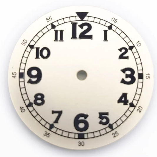 30mm white numeral watch dial for NH35 NH36 8215 2813 movements, no lume, precise accessory.