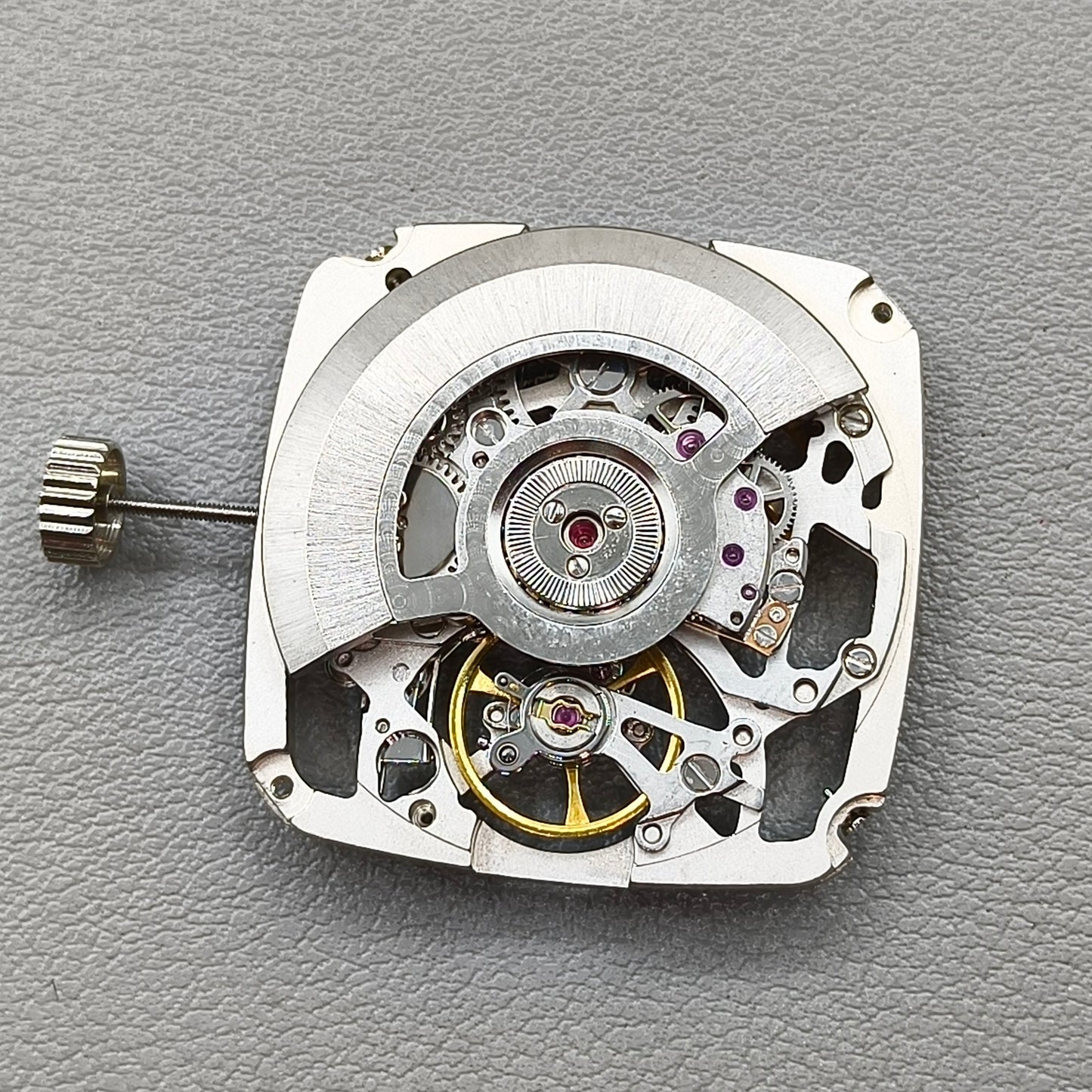 Silver Tianjin Seagull ST25 Square Automatic Mechanical Movement 3 Hands Hollow