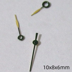 10mm Yellow+Black Painted Watch Hands Set for Miyota 2035 2115 2105 2305 Movement