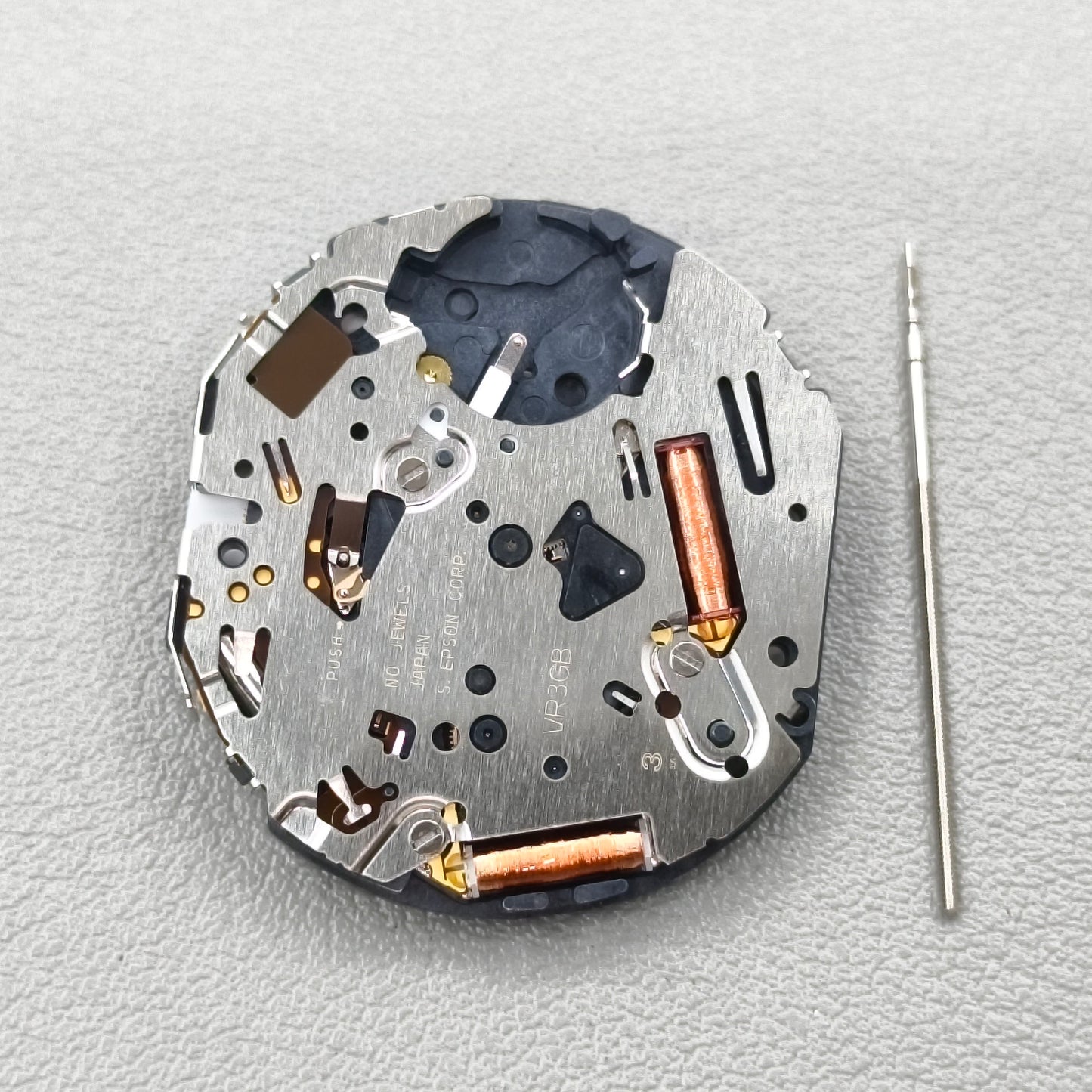 Japan Hattori Epson VR3G VR3GA Watch Quartz Movement Date@3