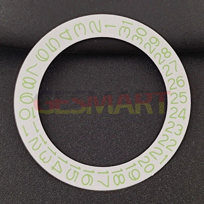 Green date wheel overlay on white background for NH35 NH36 watch movement