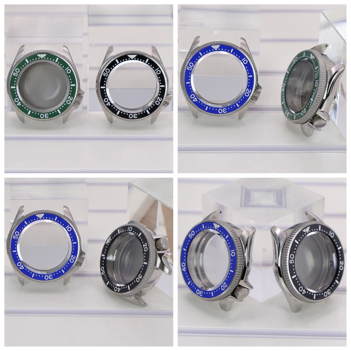 38mm Watch Case Sapphire Glass Multicolor Ceramic Bezel For NH34/35/36/38 4R36