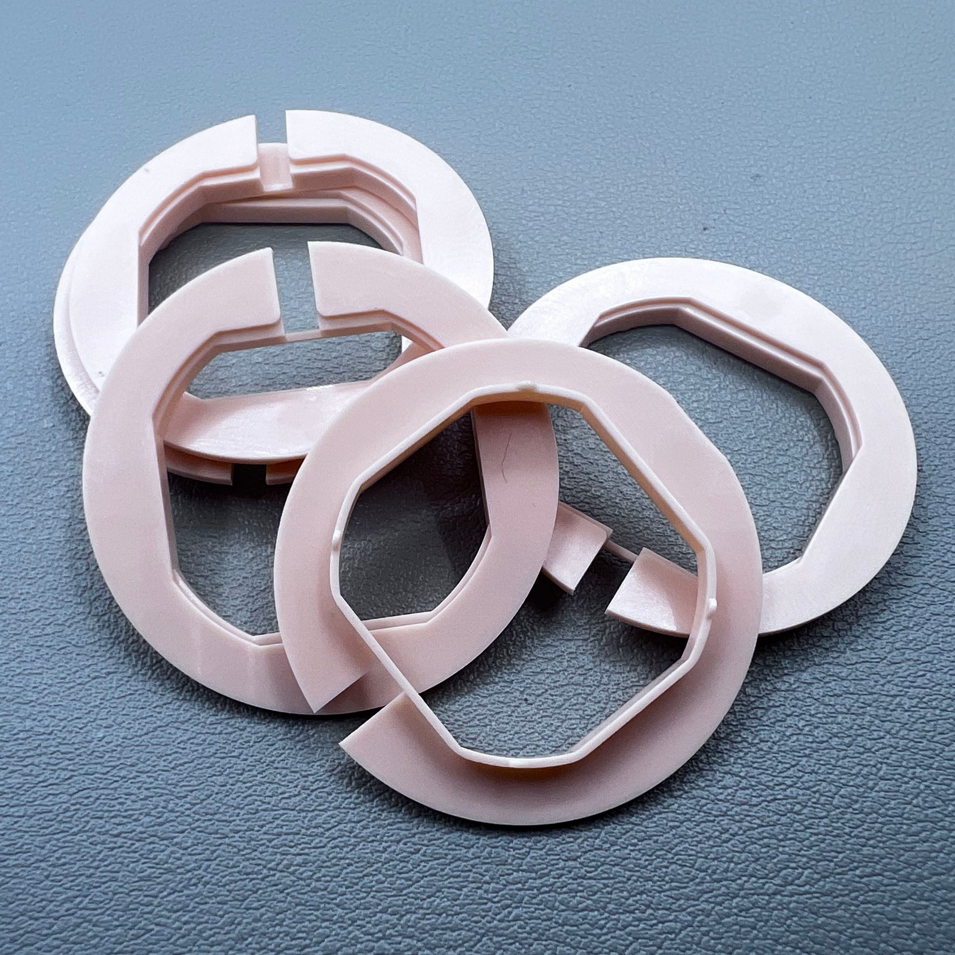 HTR VX43 watch case cushions and mounting rings, 5-piece set for secure movement fixing.