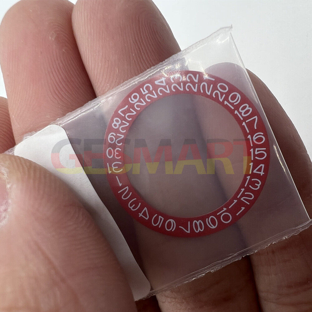 Red background date wheel with white font for Miyota NH35 NH36 watch movements