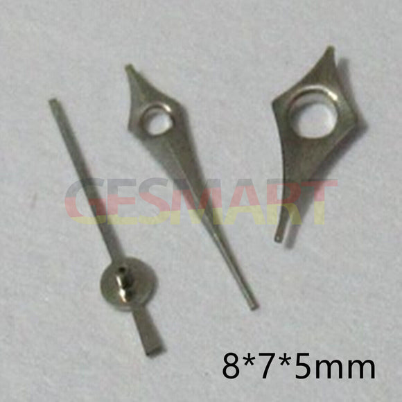 8mm Silver Pointed Watch Hands Set for Miyota 2035 2115 2105 2305 2315 Movement