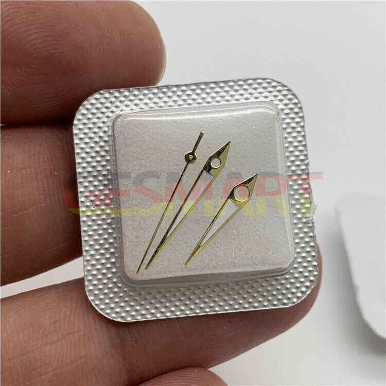 Aiguilles de montre homme lumineuses vertes de 14 mm, 3 aiguilles, pour mouvement Orient 46941/46943