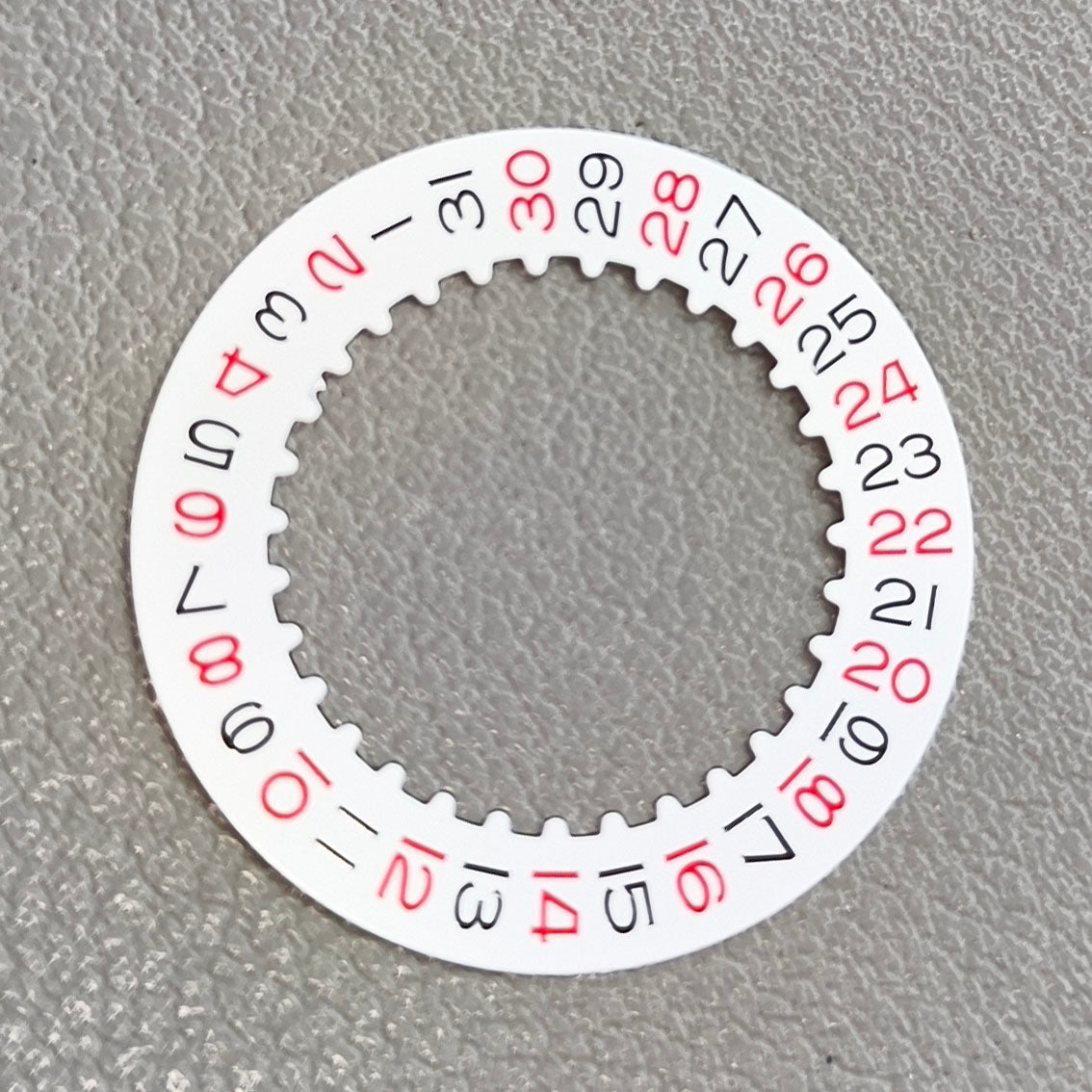 Vintage Red Even Number White Date Disk Wheel for 3235 3285 Mechanical Movement