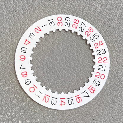 Vintage Red Even Number White Date Disk Wheel for 3235 3285 Mechanical Movement
