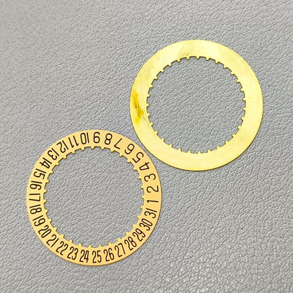 2 PIECES Golden Date Disk Wheel Date Wheel Fit for 2824 Movement Date@6