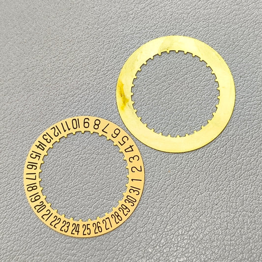 2 PIECES Golden Date Disk Wheel Date Wheel Fit for 2824 Movement Date@6