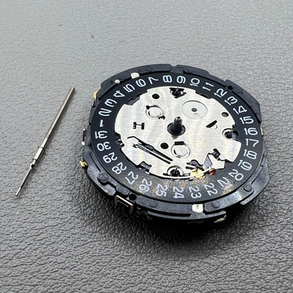 Seiko 7T85A quartz watch movement, precise craftsmanship made in Japan for reliability.