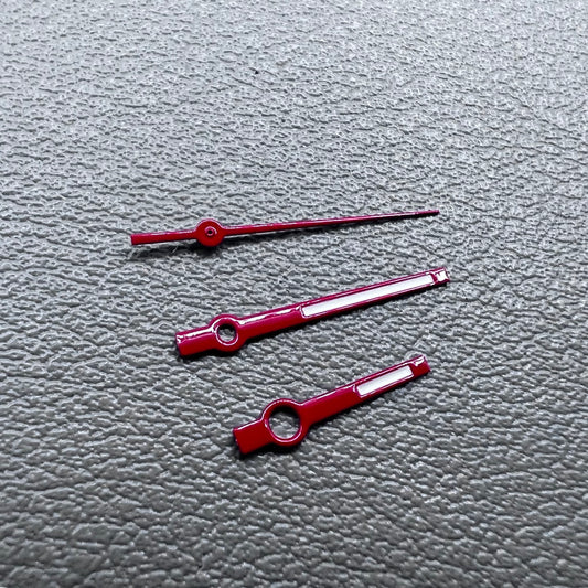 2 Sets Red Trim Lume Watch Hands Set for NH34 NH35 NH36 NH38 NH39