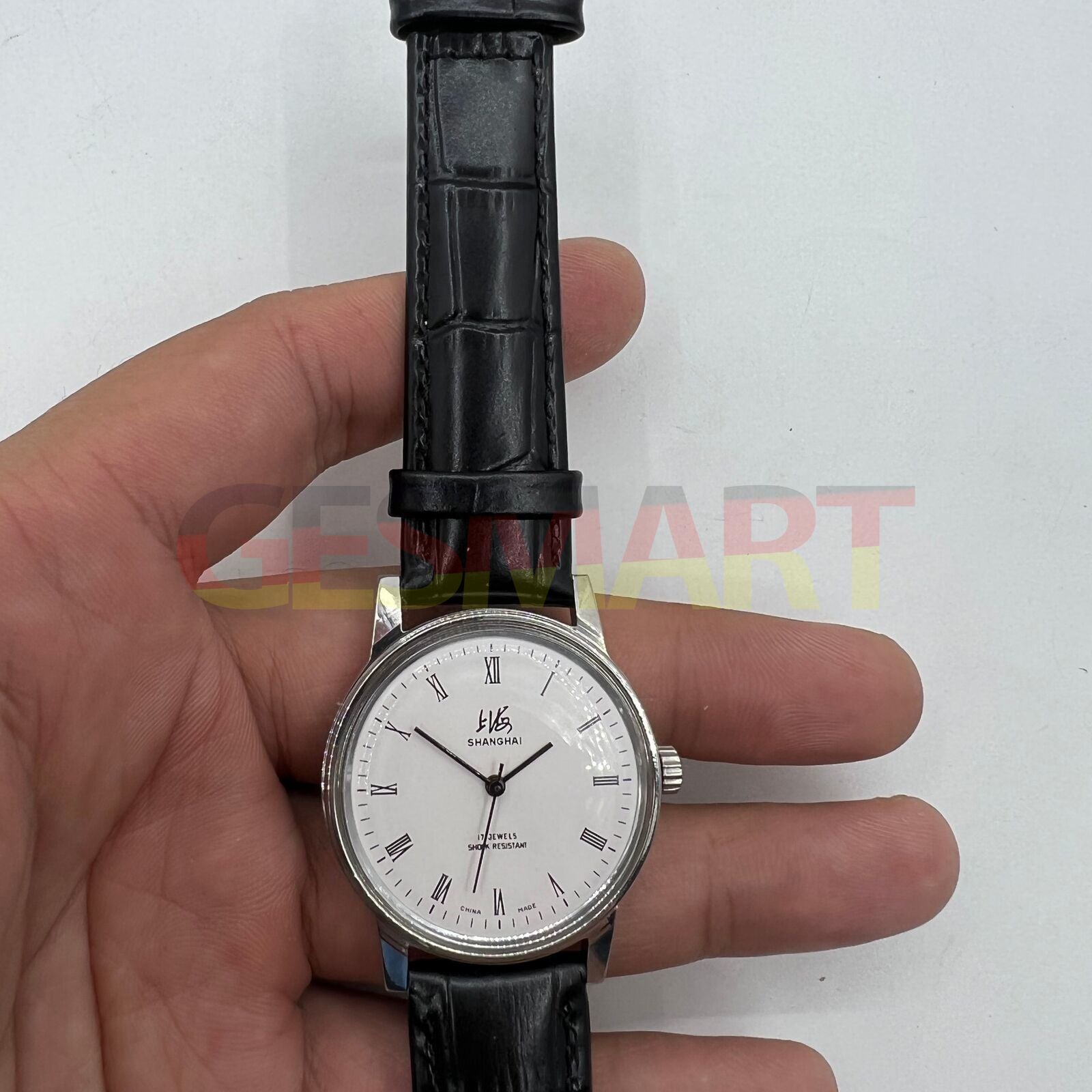 Shanghai Factory 36mm 8120 mechanical watch with shock-resistant 17-jewel movement, classic design by Shanghai Factory