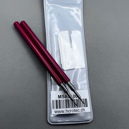 Swiss Horotec MSA05.009 watch hand lifting levers for precise hand removal in watch repair.