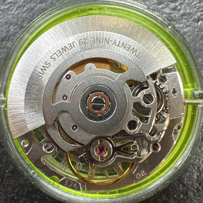Hollow silver China Made Dandong watch with 2824-2 mechanical movement and date at 6 display.
