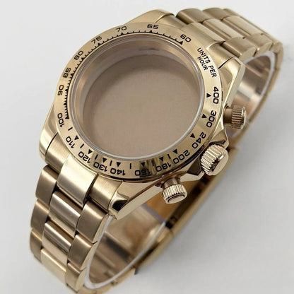 Daytona 40mm Sapphire Glass Watch Case Ceramic Bezel Men's for VK63 VK63A VK64