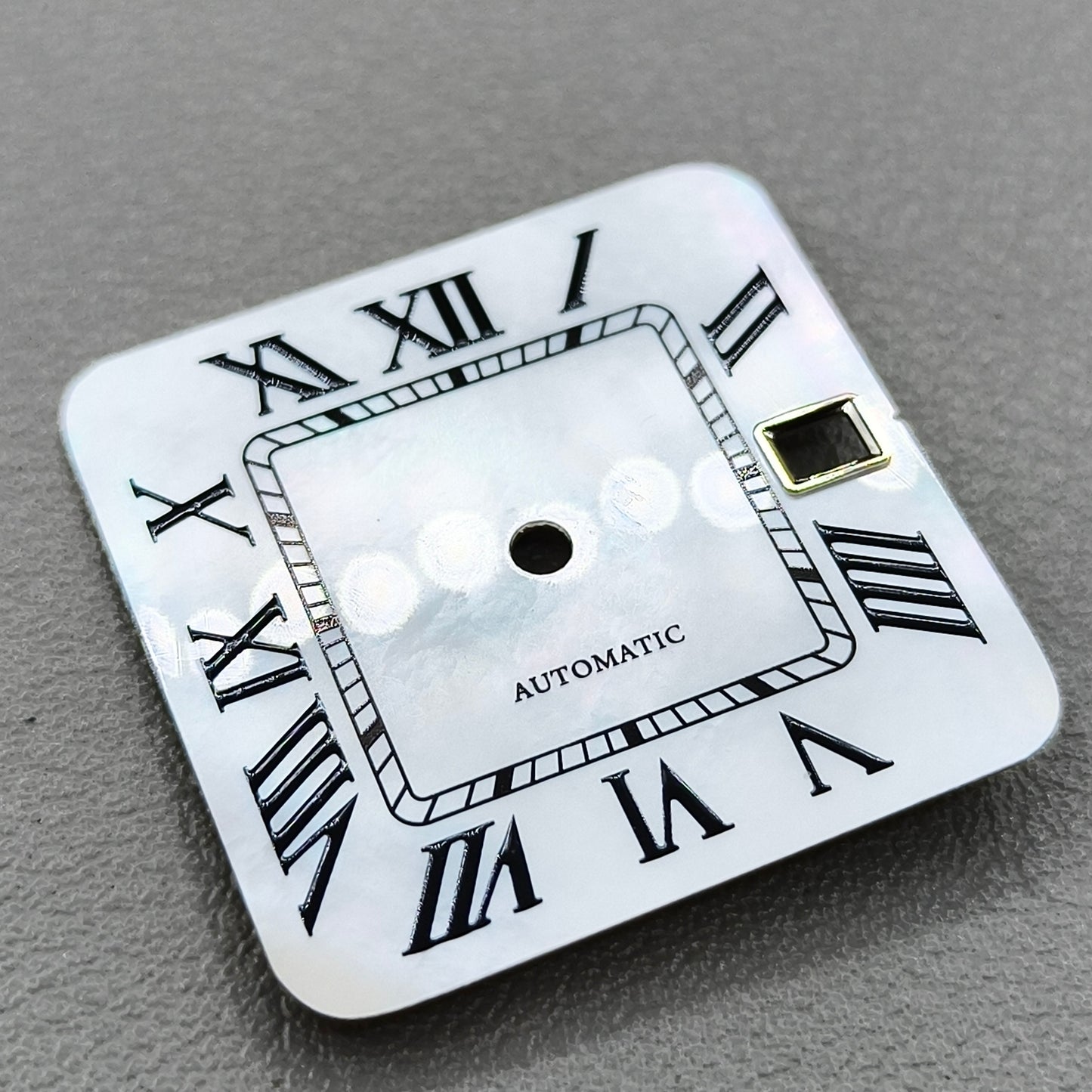 Modified Shell White Square Roman Watch Dial for NH35 NH36 Movement