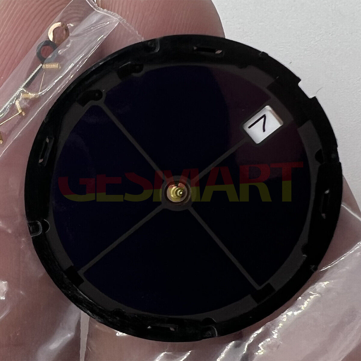 Hattori Epson VS42A solar-powered quartz watch movement, Japan-made, for precise timekeeping.