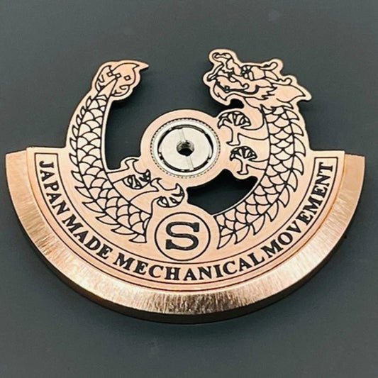 Rose Golden Modified Dragon Shape Rotor Oscillating Weight for NH35 NH36 Movement