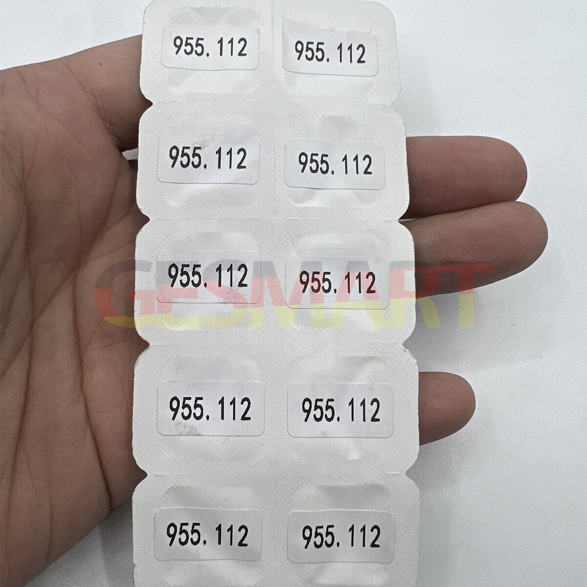 Swiss New Generic set of 10 watch winding stems for ETA 955.112 and 956.112 movements, replacement parts.