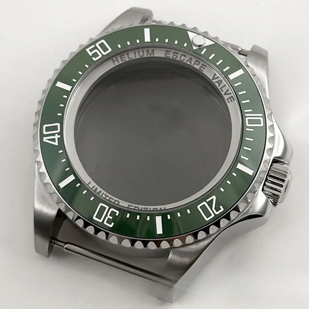 44mm Watch Case for Deep SEA Style for NH34 NH35 NH36 Rotating Bezel Solid Back