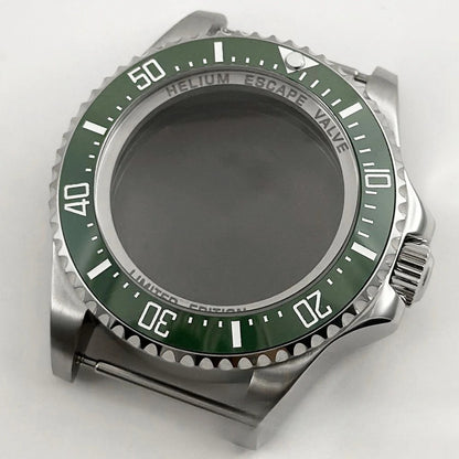 44mm Watch Case for Deep SEA Style for NH34 NH35 NH36 Rotating Bezel Solid Back